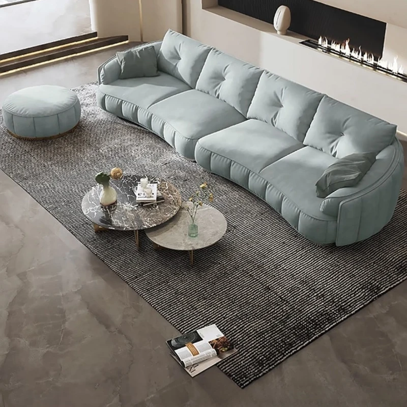 

Internet celebrity characteristic candy color sofa light luxury modern simple living room Nordic new leave-in super soft fabric
