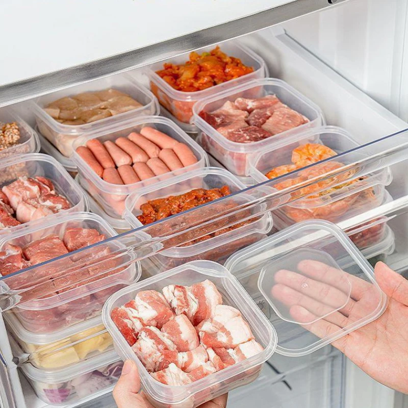 1 Pcs Food Storage Box Vegetable Freezer Layer Frozen Meat Refrigerator Food Storage Fruit Compartment Storage Box