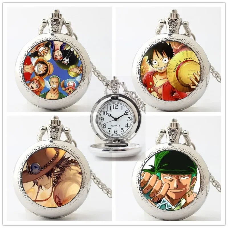 Reloj de bolsillo con colgante de Zoro volador de dibujos animados de anime de una pieza, reloj colgante, accesorios para jóvenes, regalos de cumpleaños para hombres y mujeres