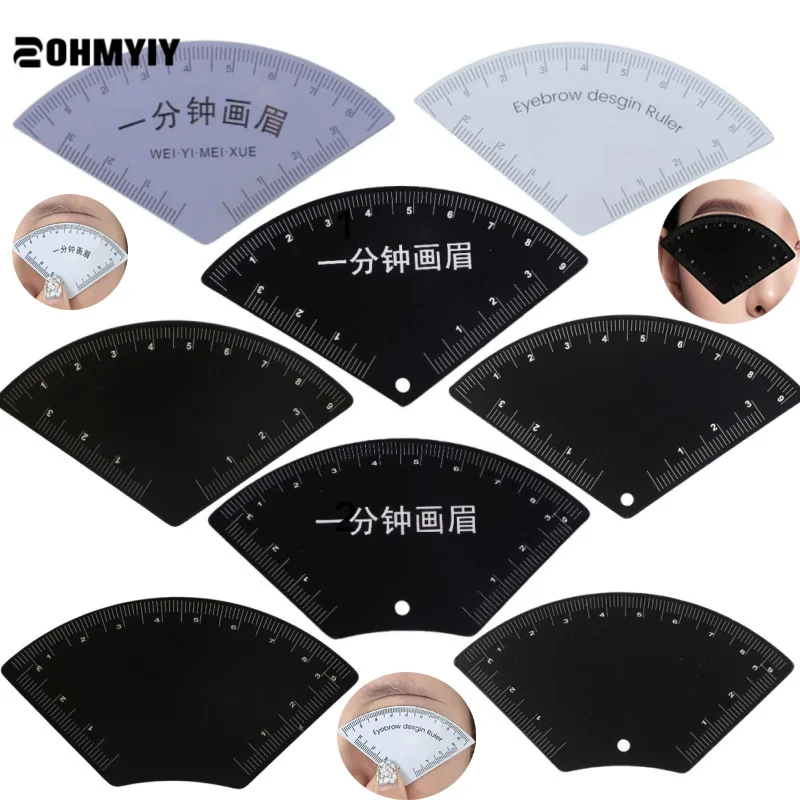 1pc Aluminum Alloy Fast Drawing Eyebrow Design Ruler Microblading MappingTool Shaping Permanent Makeup DrawingGuide Ruler Tattoo