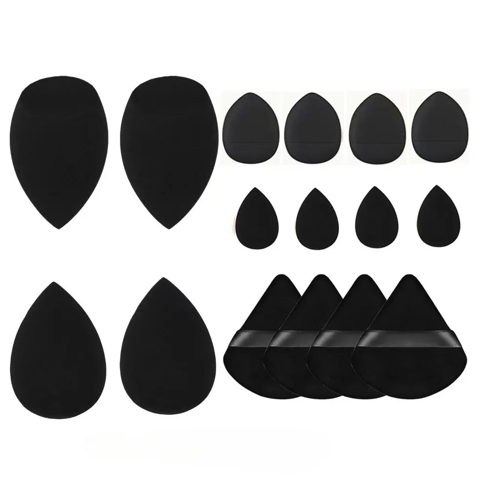 10pcs Non-Latex Makeup Sponge Set Wet Dry Use Soft Egg Puff Blender for Cream Powder Suitable for All Skin Types Beauty Tools