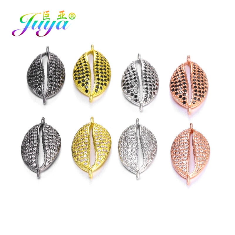 

Аксессуары для ювелирных изделий Juya сделай сам, микрозакрепка, прозрачный/черный циркон, для браслетов ручной работы, компоненты для изготовления ювелирных изделий