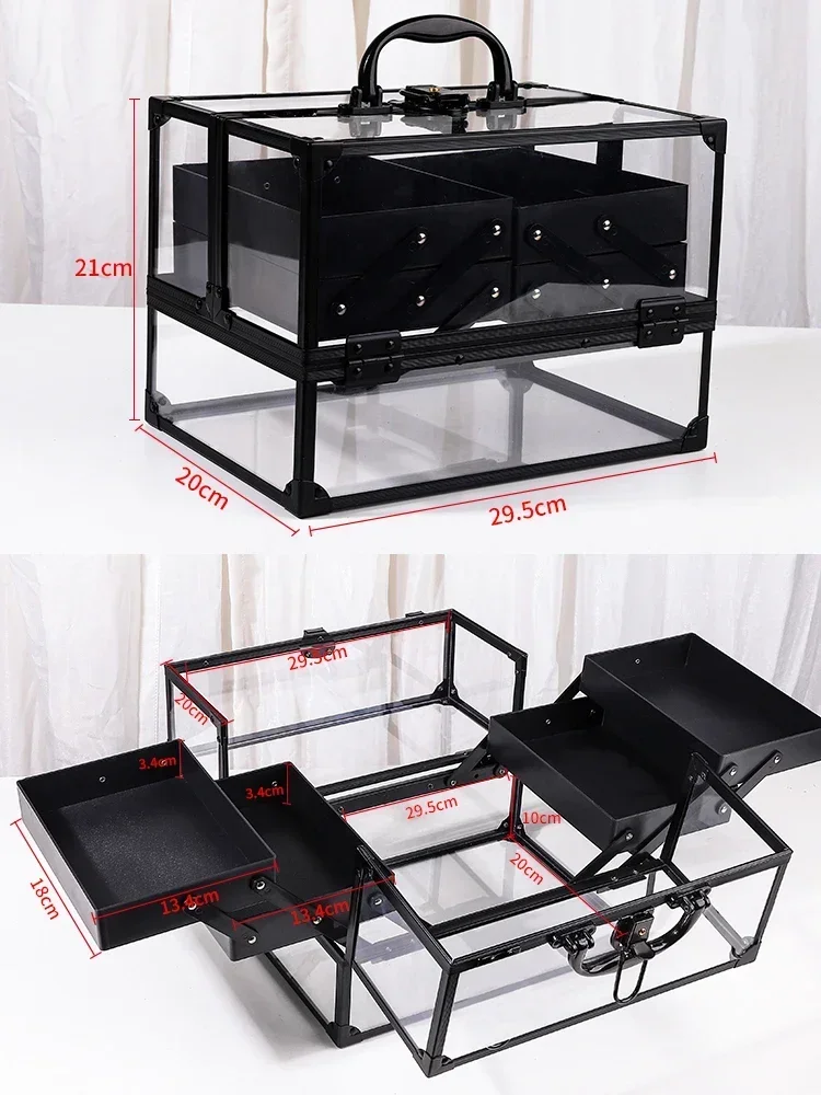 Nail Tool Box Large Capacity Special Eyebrow Storage Box Desktop Storage Basket Bag Nail Oil Glue Out