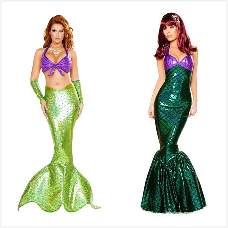 

2026 New Adult Bikini Mermaid Costume Halloween Party Role-playing Princess Dress up Fairy Tale Tail Ladies' Fashionable Outfit