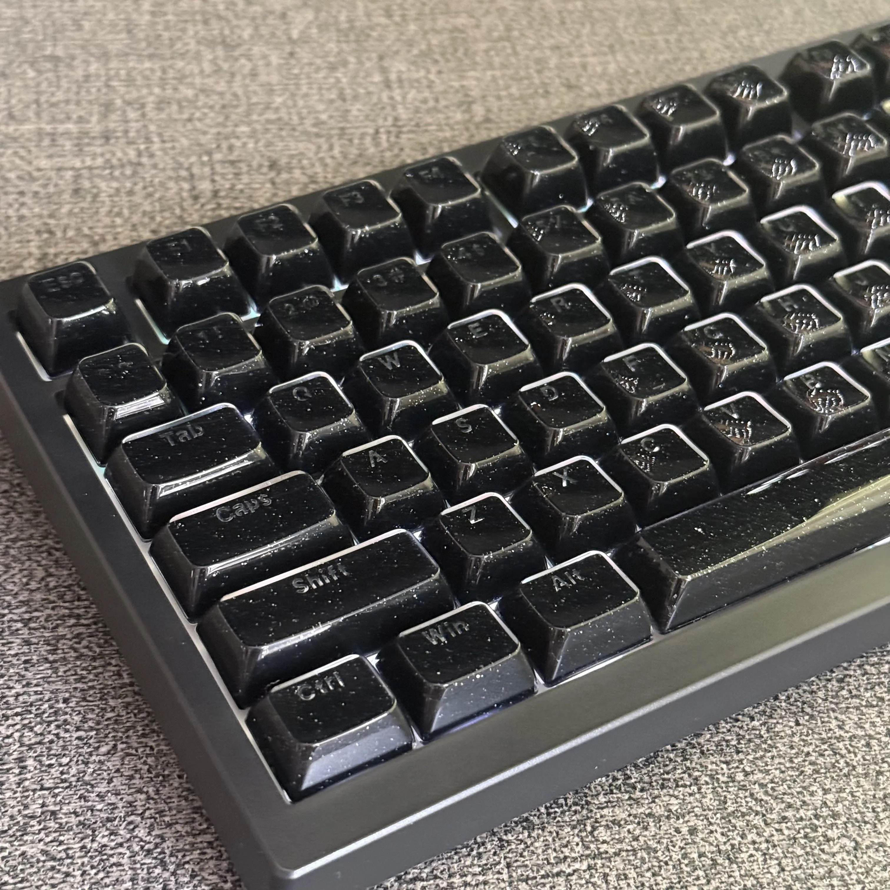 Jelly Keycaps Black White Purple Hollow Translucent Crystal Key Caps with box for 60% 75% TKL 96% 100% MX Mechanical Keyboard
