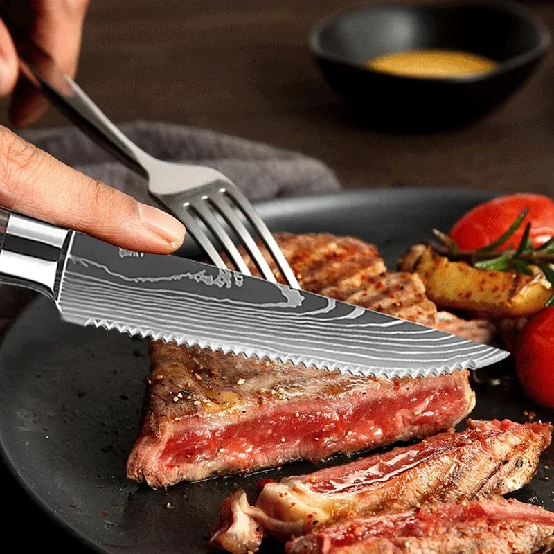 Steak Knife Cut Meat Fruit Fish Vegetable Slicing Knife Dinner Filleting Kitchen Knives Stainless Steel Sharp Blade Steak Knives