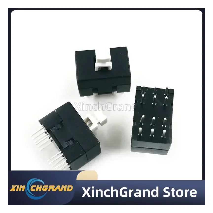 

20PCS DC30V / 0.1A Multifunction Mini Switch Double Row 12-pin Self-locking 8.5x8.5x13mm Square Head Black Double Control Button