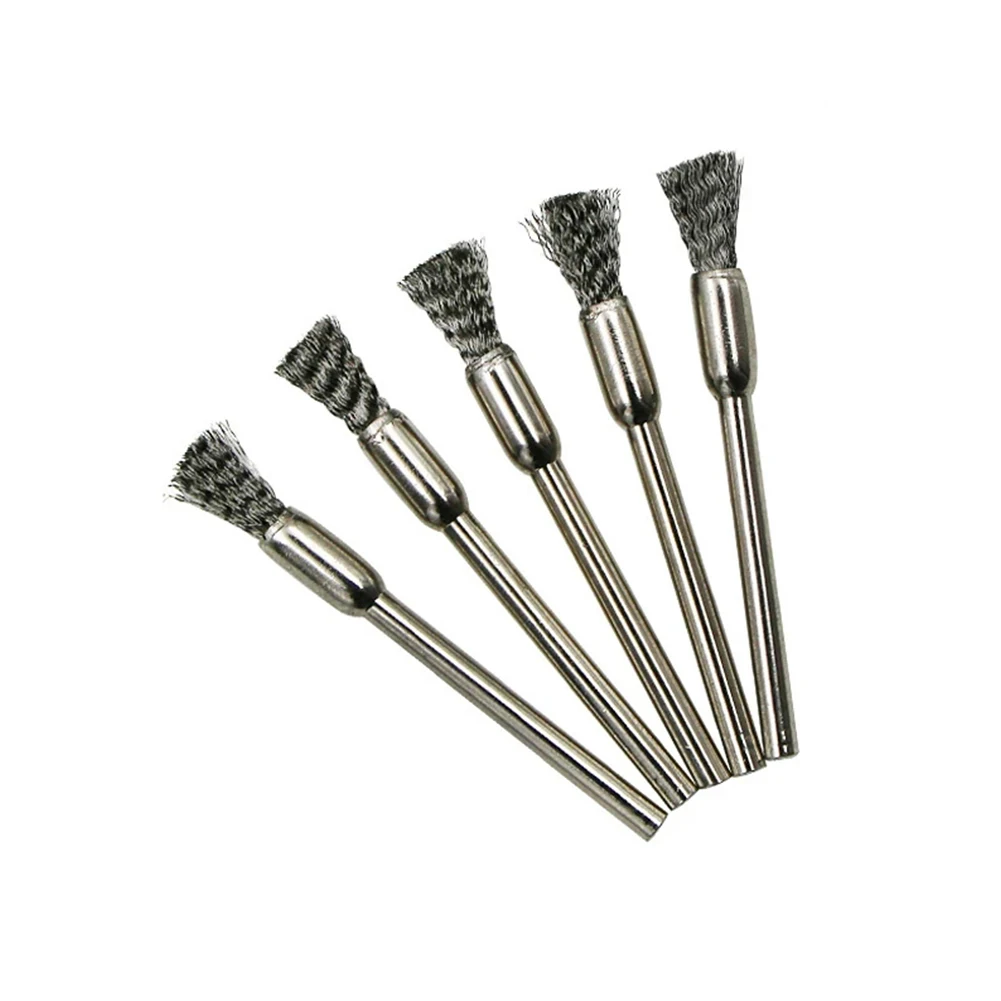 Wire Brush Wire Brushes 10pcs Removing Burrs Rotary Tool Rust Removal Stainless Steel Rust Removal 49mm Length