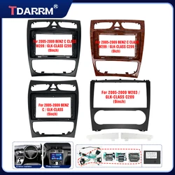 9inch 2 Din Car Radio Fascias Frame Dash Fitting Panel Kit For 2005-2009 BENZ C CLASS W209/GLK-CLASS C209