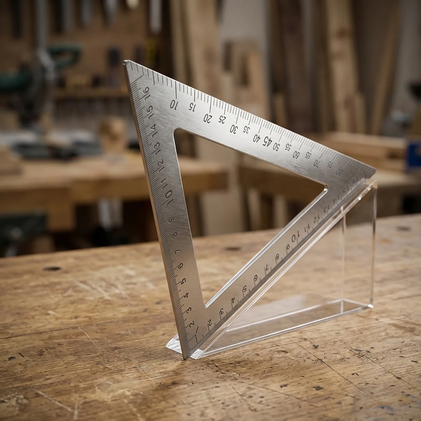 Stainless Steel Triangle Ruler with Enhanced Thickness and Etched Scales for Dependable Performance in for educational for labs