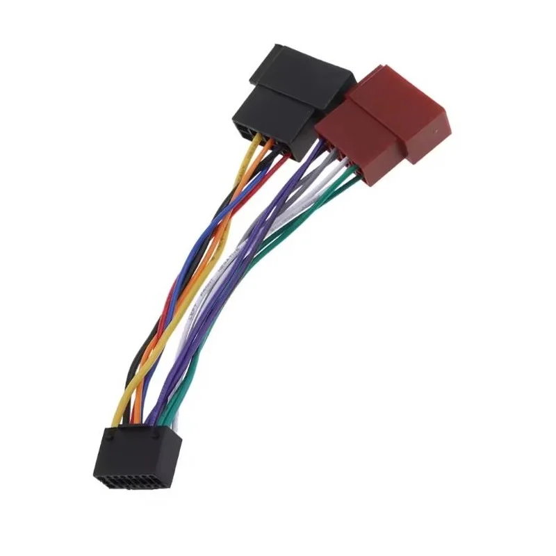 Car 16 Pin ISO Wiring Harness Connector Adaptor Compatible with Kenwood Auto Radio Audio Converter Automotive Accessories