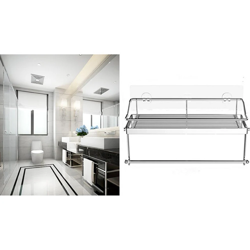 

Stainless Steel Roll Paper Holder Wall Mounted Self-Adhesive Storage Rack For Bathroom Kitchen Tile Glass Surface