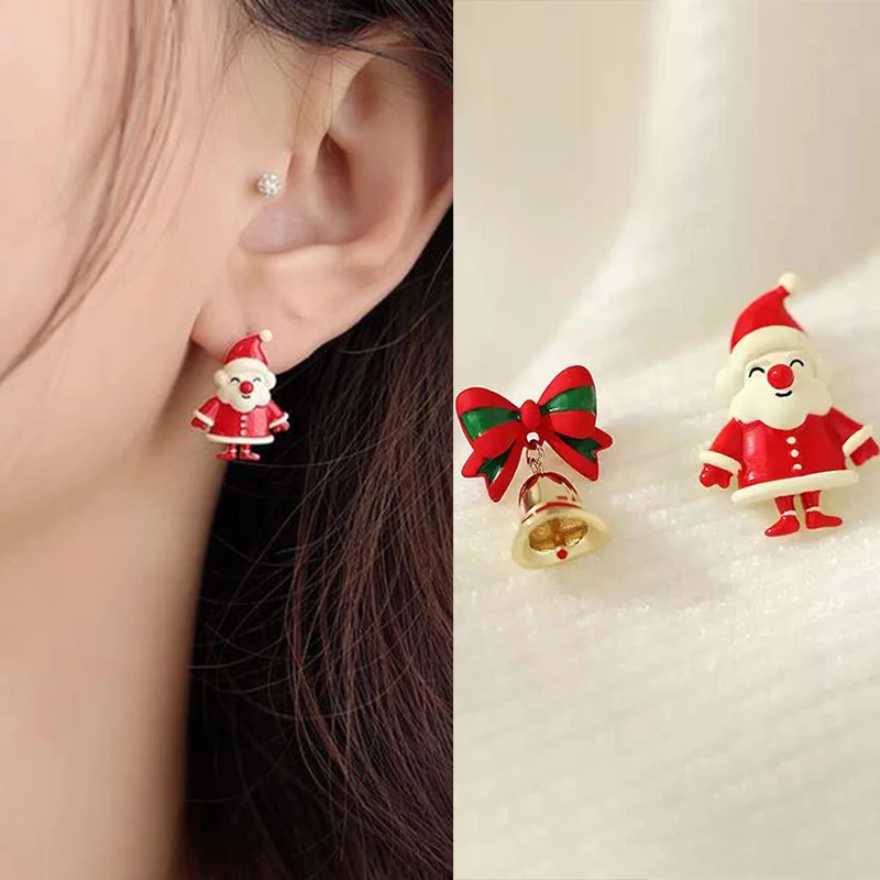 1Pair Light Luxury Snowflake Christmas Tree Pearl Tassel Earrings For Women Girls Sweet Versatile Earrings Jewelry Gifts image 3