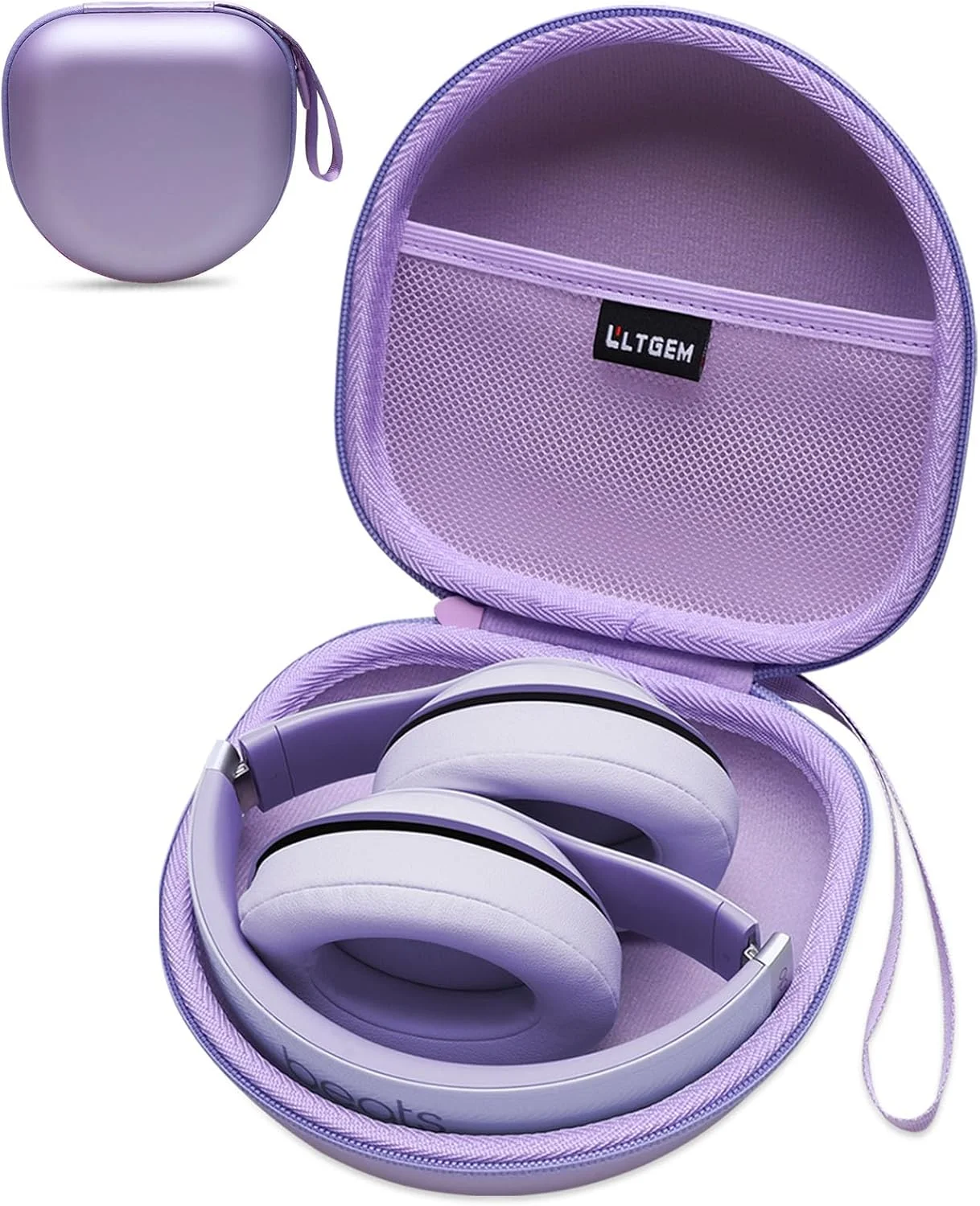 LTGEM Headphone Case Compatible with BERIBES/TOZO//Soundcore Anker/JBL Noise Cancelling Over-Ear Headphones, Purple+Purple Edge
