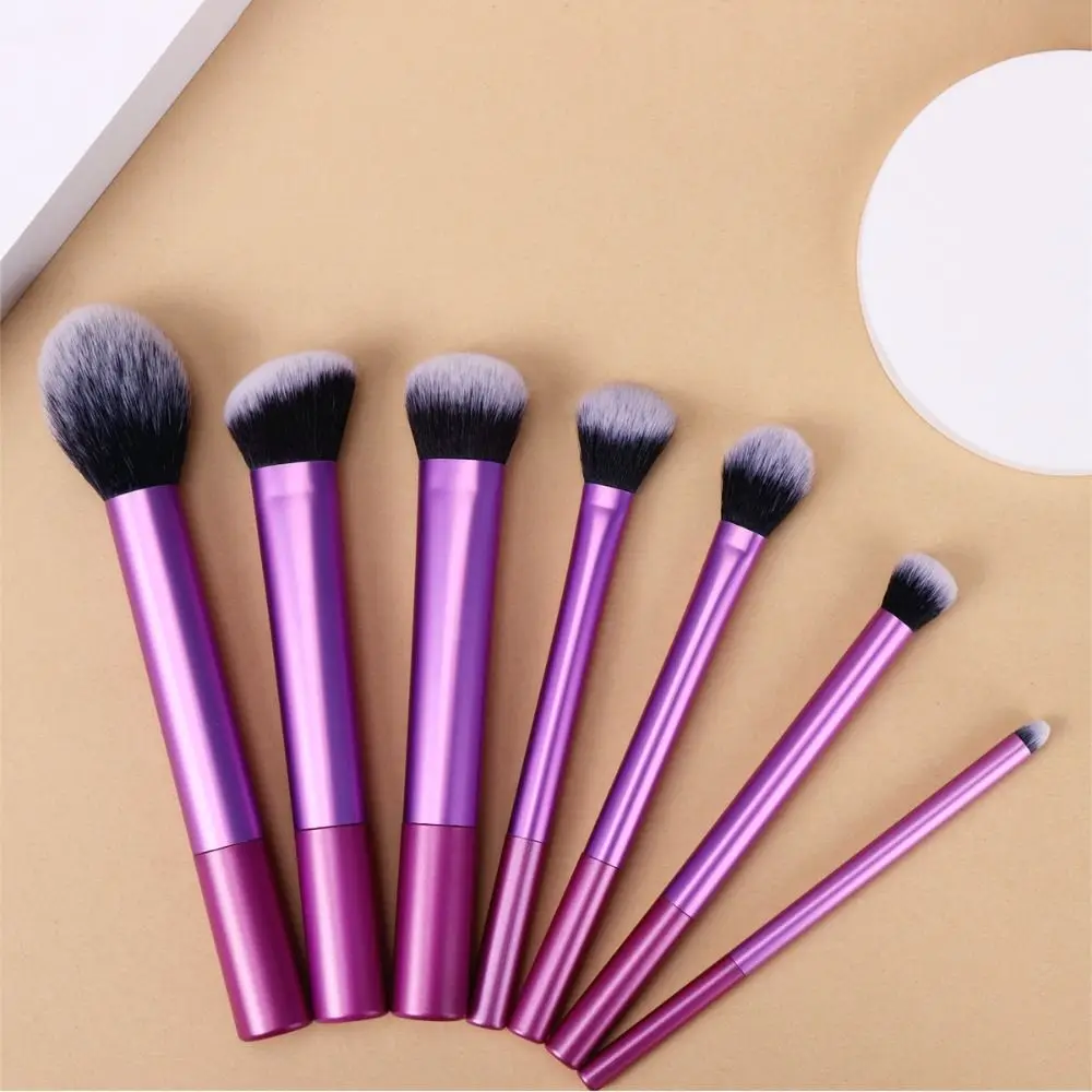 7Pcs Makeup Brush Kit Soft Synthetic Hair Blush Brush Powder Brush Concealer Brush Eye Shadow Brush Cosmetic Makeup Tools