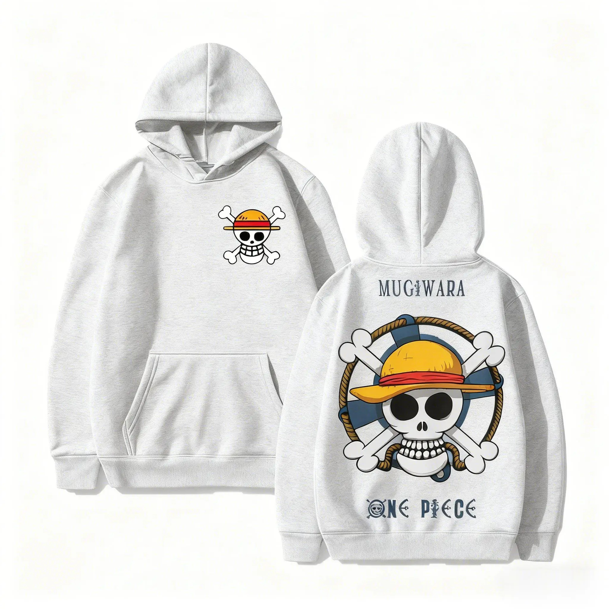 One Piece Anime Luffy Mugiwara Piratenschädel Hoodie Männer Frauen 2026 Herbst Winter Pullover Sweatshirt Casual Cosplay Streetwear