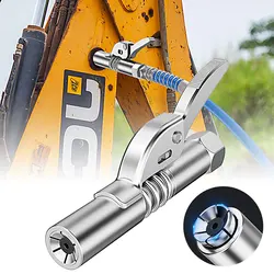 Grease Gun Coupler Quick Lock Oil Injection Nozzle Heavy Duty High Pressure Gear Grease Coupler No Oil Leakage Upgraded Version