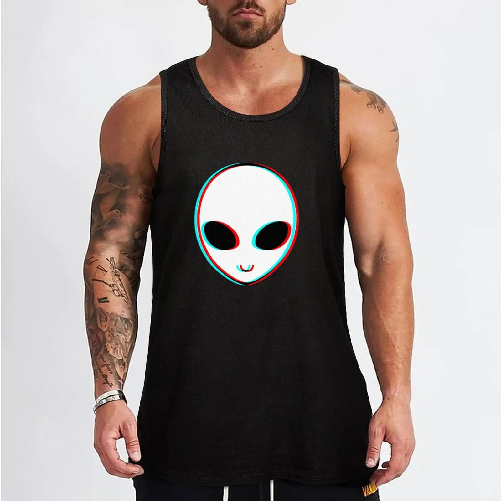 Trippy Alien Tank Top sleeveless fashion 2024 man gym top