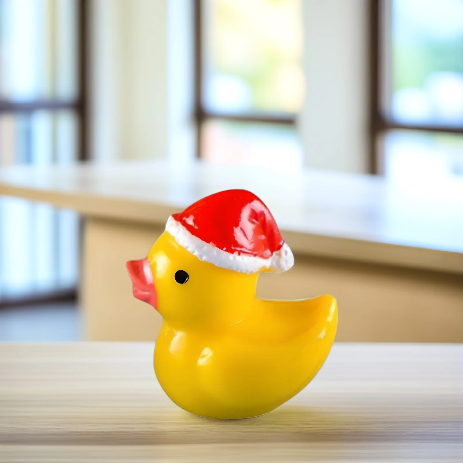 

20pcs Mini Resin Ducks Christmas Theme Handcrafted Duck Micro Landscape Tiny Animal Statues Holiday Decoration Miniature