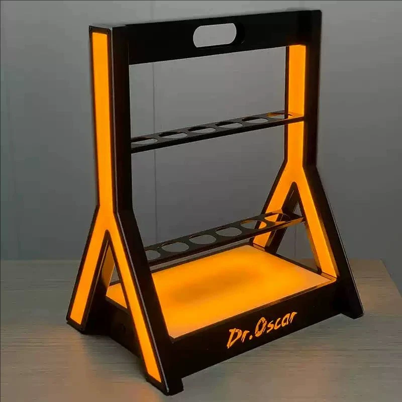 Rechargeable LED Luminous Shot Glass Display Stand Cup Holder Bar LED Bullet Cup Holder Cocktail Cup Holder Glass Display Rack