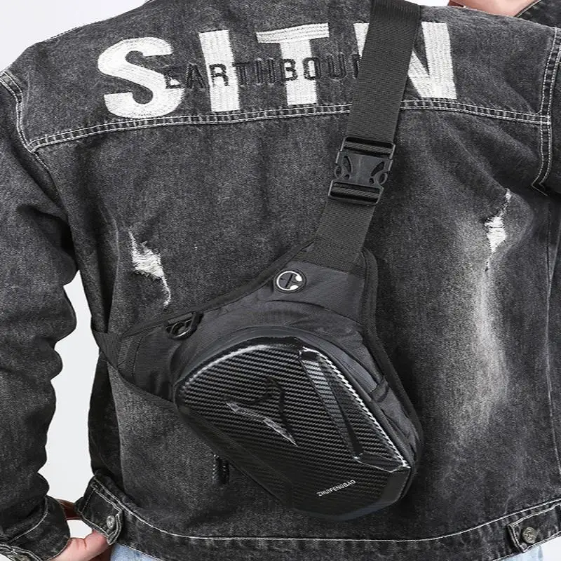 Motorcycle Leg Side Bag PVC Hard Shell Outdoor Casual Waist Bags Motorbike Mobile Phone Purse Hip Bum Pack