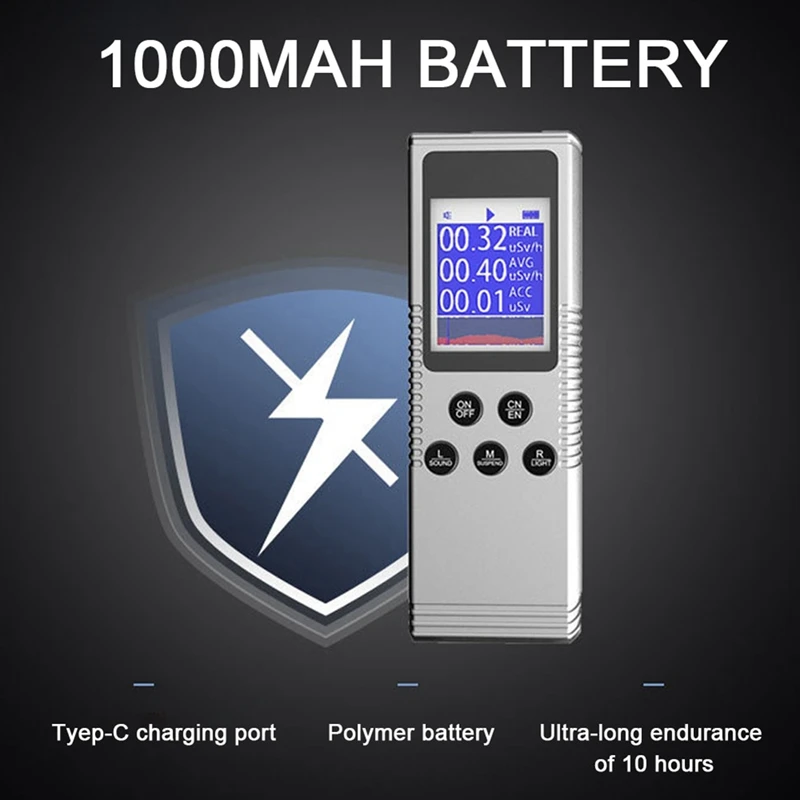 24-Hour Delivery Handheld Nuclear Radiation Detector Household Laboratory Digital LCD Display Multi-Function Radioactive Geiger