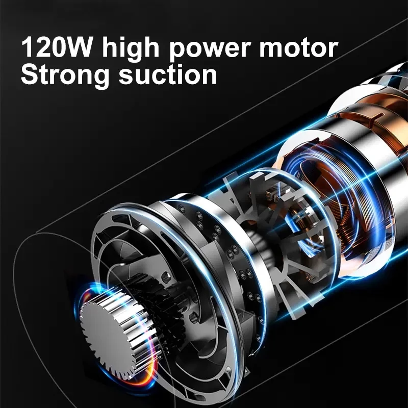 STLF WJW DZ متقدم 10000Pa قوة شفط قوية لاسلكية USB قابلة للشحن جاف رطب ثنائي الاستخدام مكنسة كهربائية محمولة للسيارة