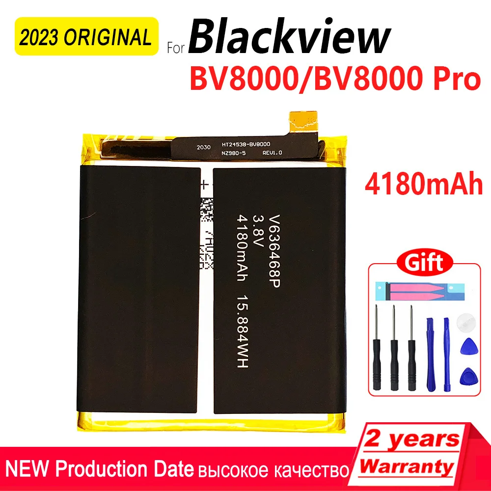 

100% Original 4180mAh Phone Battery For Blackview BV8000 BV8000 Pro V636468P High quality Batteries With Tools+Tracking Number