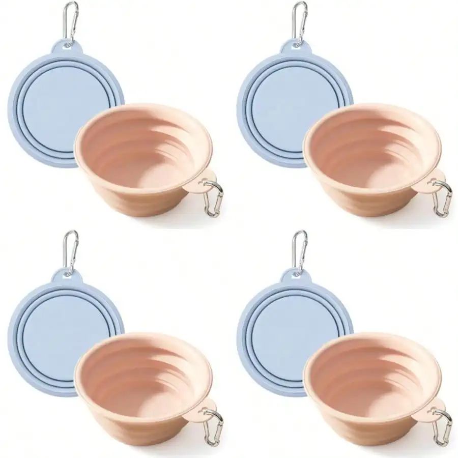 

Silicone Travel Collapsible Dog Bowls: 2 Pack Large Size 34oz/1000ml Portable Foldable Bowl Dog Travel Water Bowl For Cat And Dog Pet Feeding Cup Dish For Traveling Walking Hiking9319