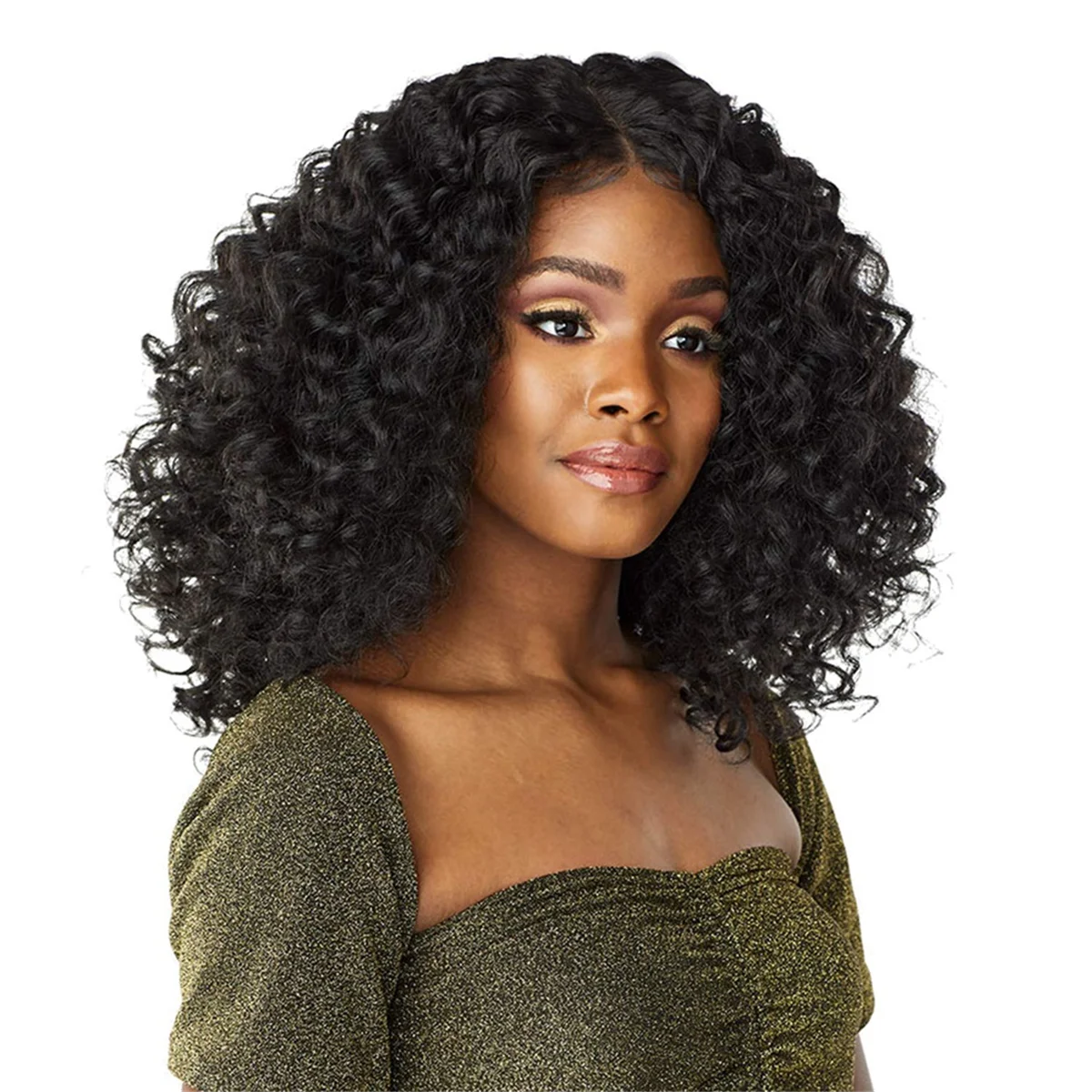 Wig HD Lace Front Wig Middle Parted Curly Big Wave Fluffy Wig Women'S