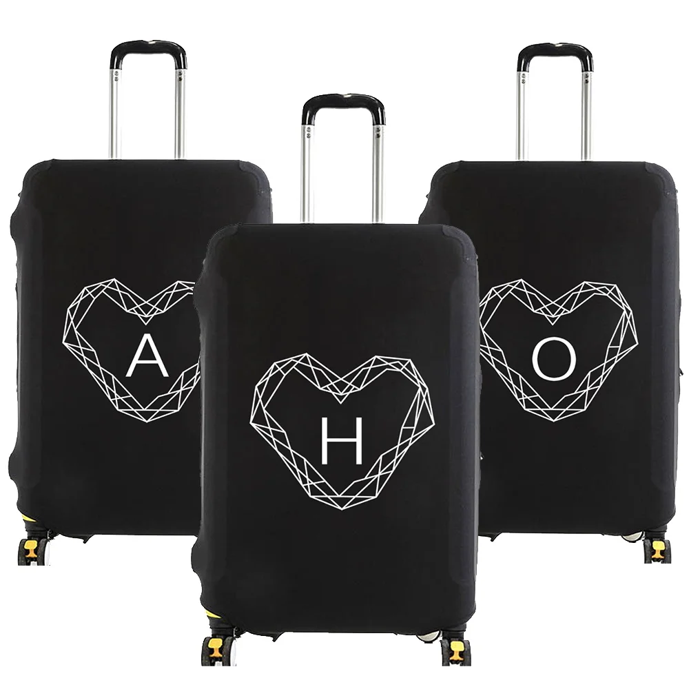 

Luggage Case Suitcase Protective Cover Diamond Letter Name Pattern Travel Elastic Luggage Dust Cover Apply 18-32 Suitcase