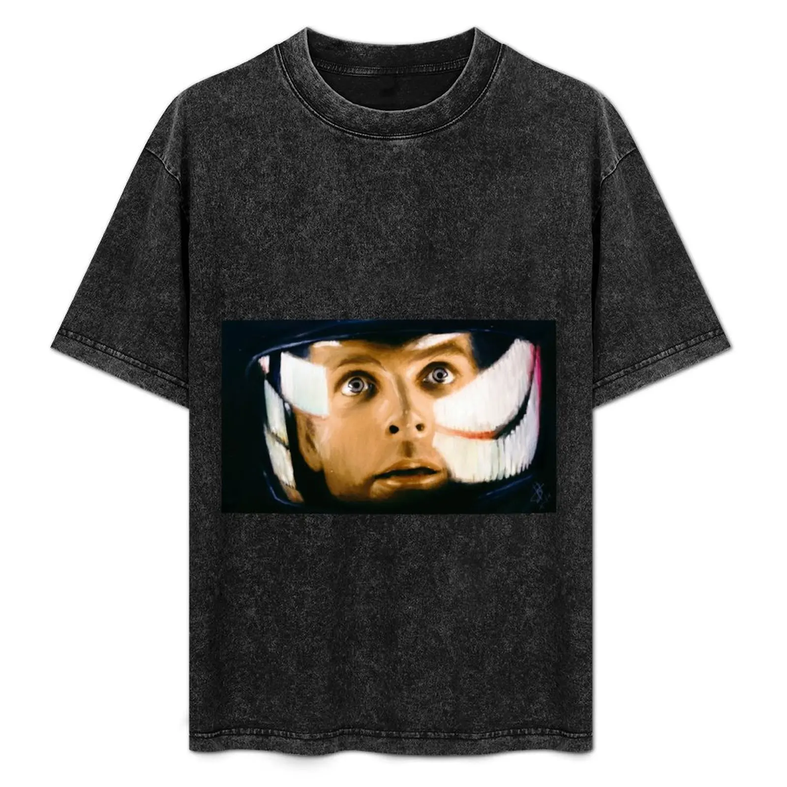 

My God, It's Full of Stars! - Dave Bowman Pastel on Canvas T-Shirt Plus Size Simple Casual Top