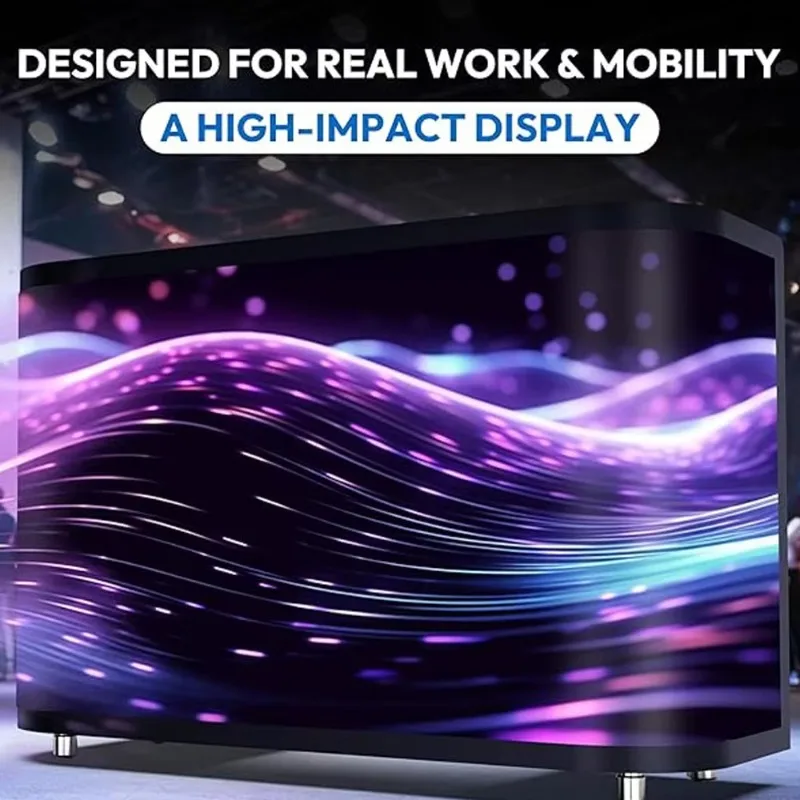 P2.5 LED Screen Display Front Desk Reception Counter DJ GOB Anti-Scratch Magnetic Module Maintenance Floor Mount