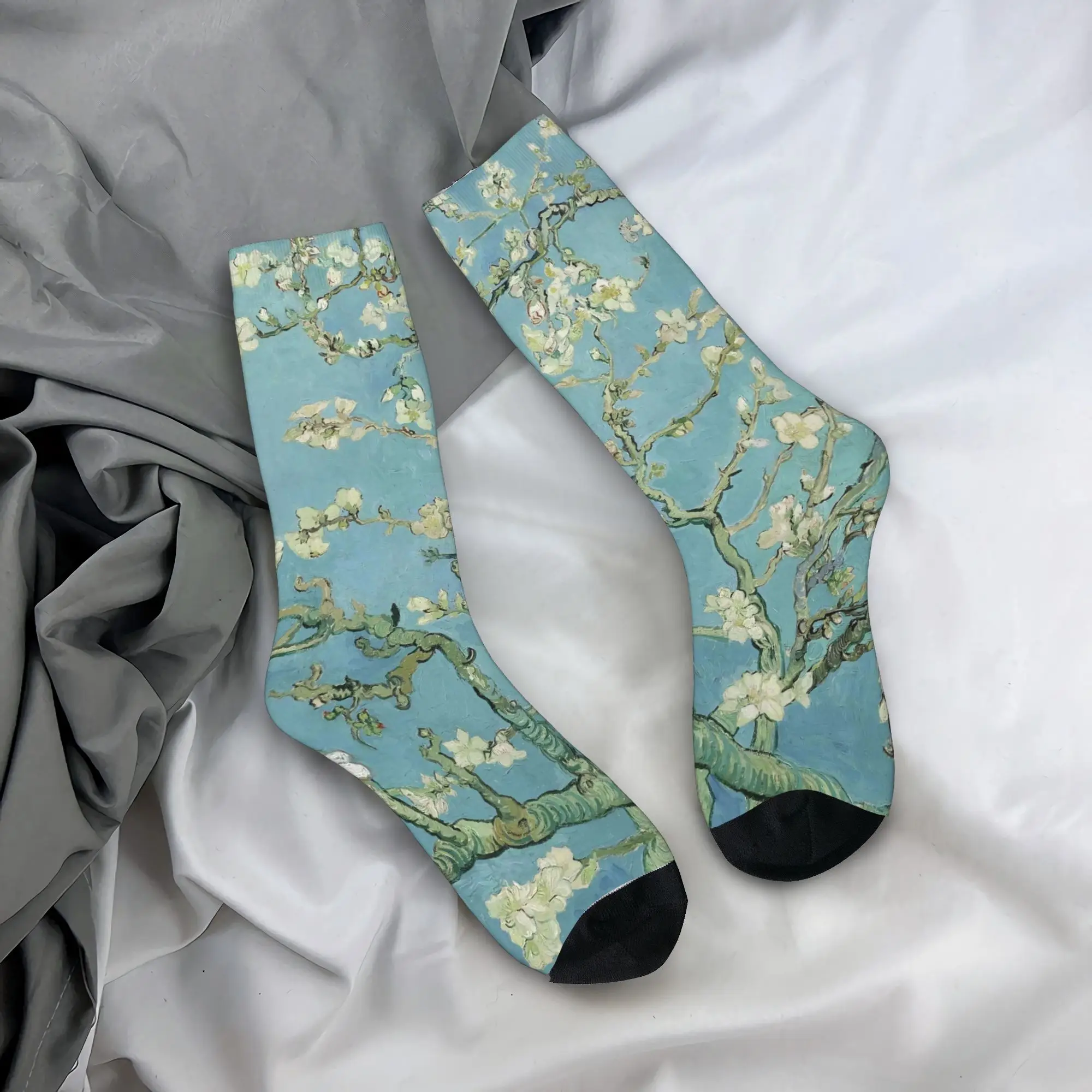 Herrensocken, Van-Gogh-Stil, Poster, Strümpfe, rutschfest, mittelweich, Socken, Herbst, Vintage-Design, Klettersocken