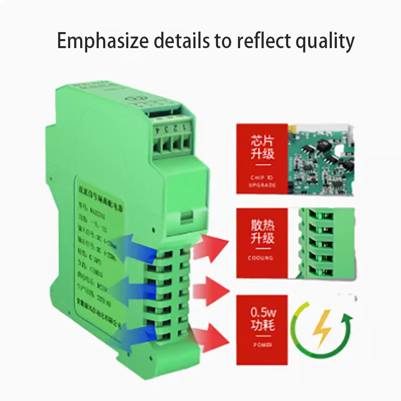 Isolation transmitter integrated temperature transmitter module 4-20mA isolator one in one out sensor 0-10V