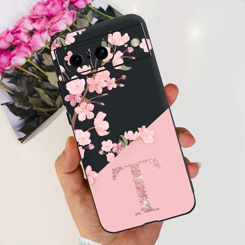 เคสสำหรับ Google Pixel 8ใหม่กรอบตัวอักษร26ตัวเคสโทรศัพท์ซิลิโคนนิ่มกันกระแทกเคสสำหรับ Google พิกเซล8 Pro ฝาหลัง Pixel8บั๊มเปอร์