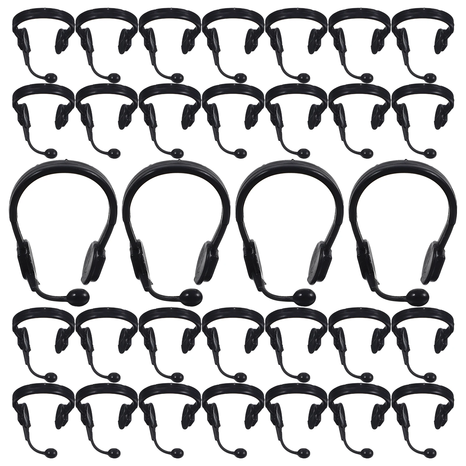 

50 Pcs Miniature Microphone Headset Dollhouse Accessories Plastic Baby Headphones Kids Toy Pretend Play DIY Decor