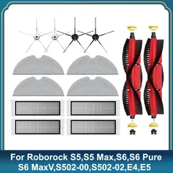 For Roborock S5 Max S50 S502 S55 S6 S6 Pure E4 For Xiaomi Robot 1S SDJQR01RR Vacuum CleanerBrush Mops Hepa Filters Accessories