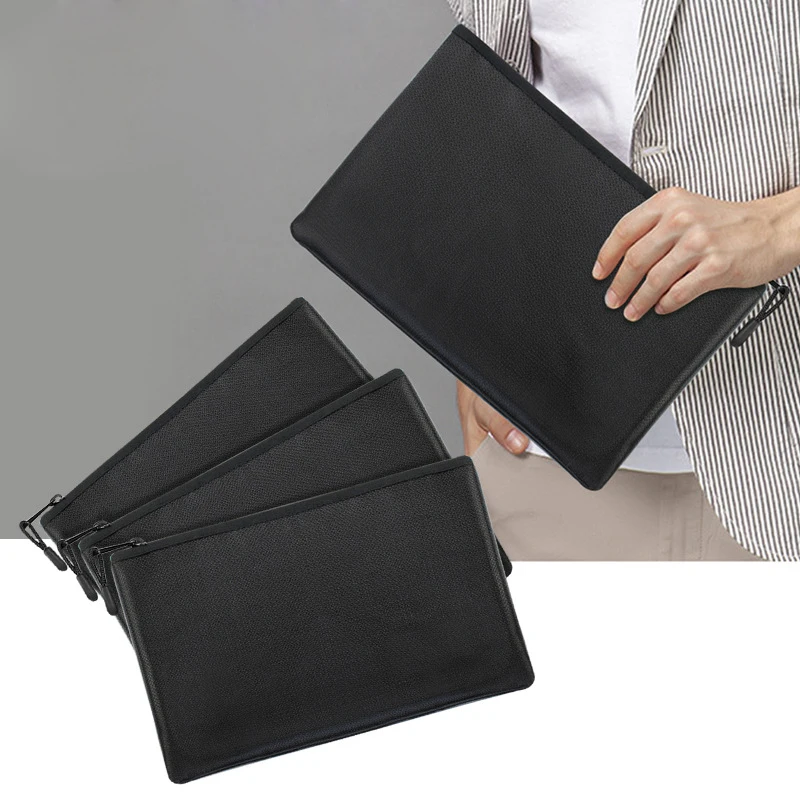 

Fireproof File Bag Office Waterproof File Storage Organizer Money Envelope Fire Resistant Safe Folder Document Bag Pouch Holder