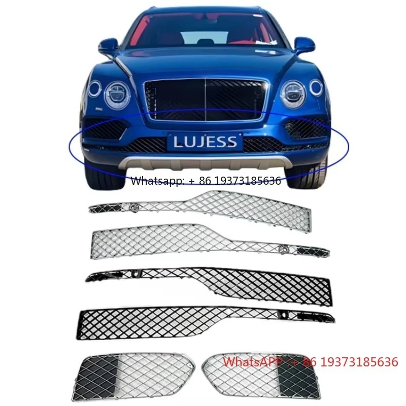 

High Configuaration Black & Chrome ACC Front Bumper Vent Cover Lower Grill Bumper Grill for Bentley Bentayga 36A807345 36A807346
