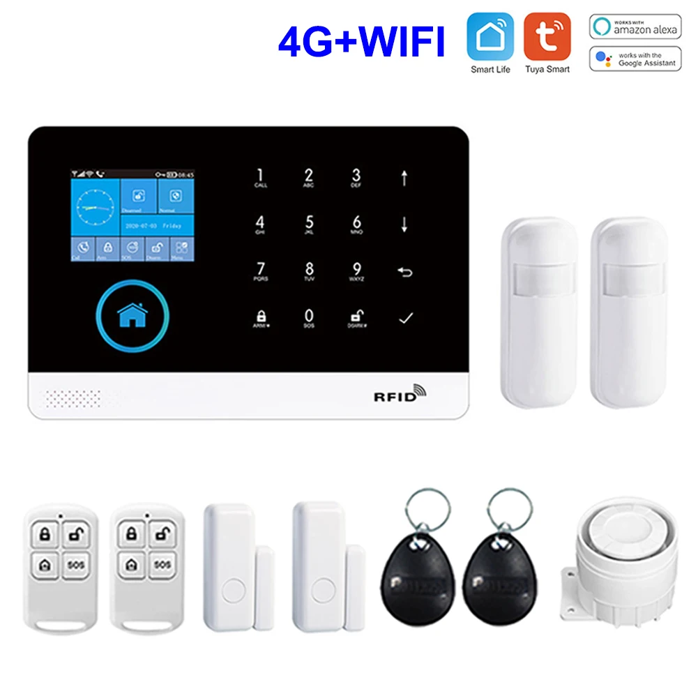 TAIBOAN 4G WIFI PG103 Alarm Host System Tuya Smart Life APP Remote Control Wireless 433MHZ accessories Support For Customized