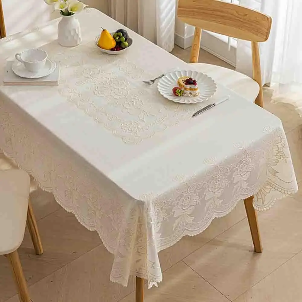 1 Stück Minimalistische Rechteckige PVC-Tischdecke, Ölbeständige Abwischbare Tischabdeckung für Esszimmer, Küche, Picknick & Partydekoration