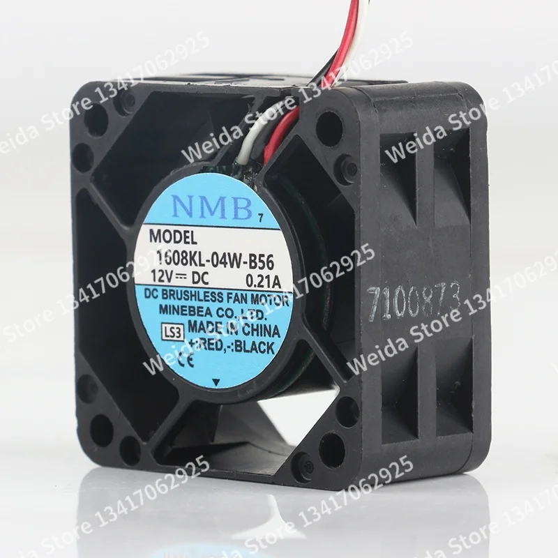 4CM NMB DC 12V 0.21A 40X40X20MM 1608KL-04W-B56 cooling fan 4020 intelligent temperature control chassis 3-wire