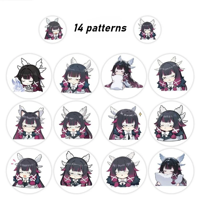 500pcs/roll Genshin Impact Game Columbina Hyposelenia Kawaii Sticekrs Luggage Phone Case Laptop Notebook Decorative Decals Gift