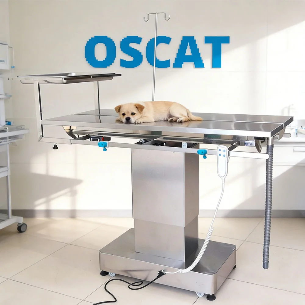 

Ветеринарный операционный стол OSCAT с электроподогревом, из нержавеющей стали, регулируемый, для животных, оборудование для ветеринарии, для собак и кошек