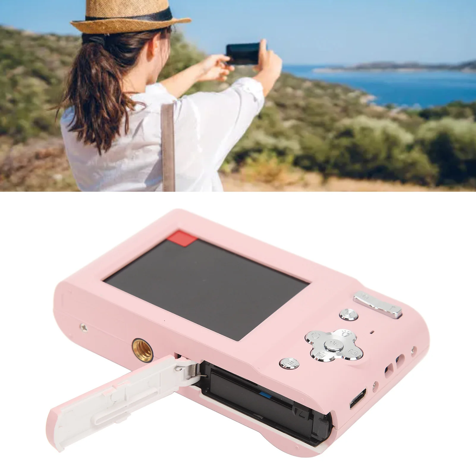 Digital Camera 44MP 2.7K Smart 8x Digital Zoom Household Compact Video Camera for Students Compact Video Camera  Camera