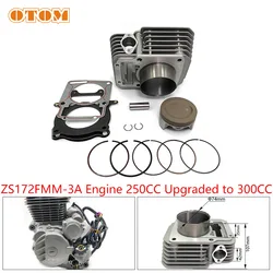 Motorcycle 74MM Air-Cooled Cylinder Set Piston Ring and Gasket Kit For ZONGSHEN ZS172FMM-3 CB250-F Engine 250CC Upgraded 300CC