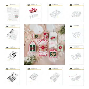 Liburan Hatchback Toppers Die Cutting Dies Stensil Dibungkus dengan Perangko Bening Sentimen Cinta Dekorasi Scrapbooking Embossing DIY 10 perangko dan cetakan baru penjualan terbaik - №