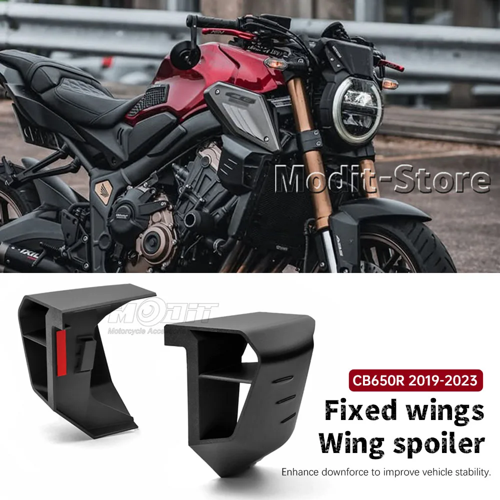 Ailerons latéraux pour motos Honda CB650R CB 650R 2019 2020 2021 2022 2023, kit de carénage aérodynamique à aile fixe