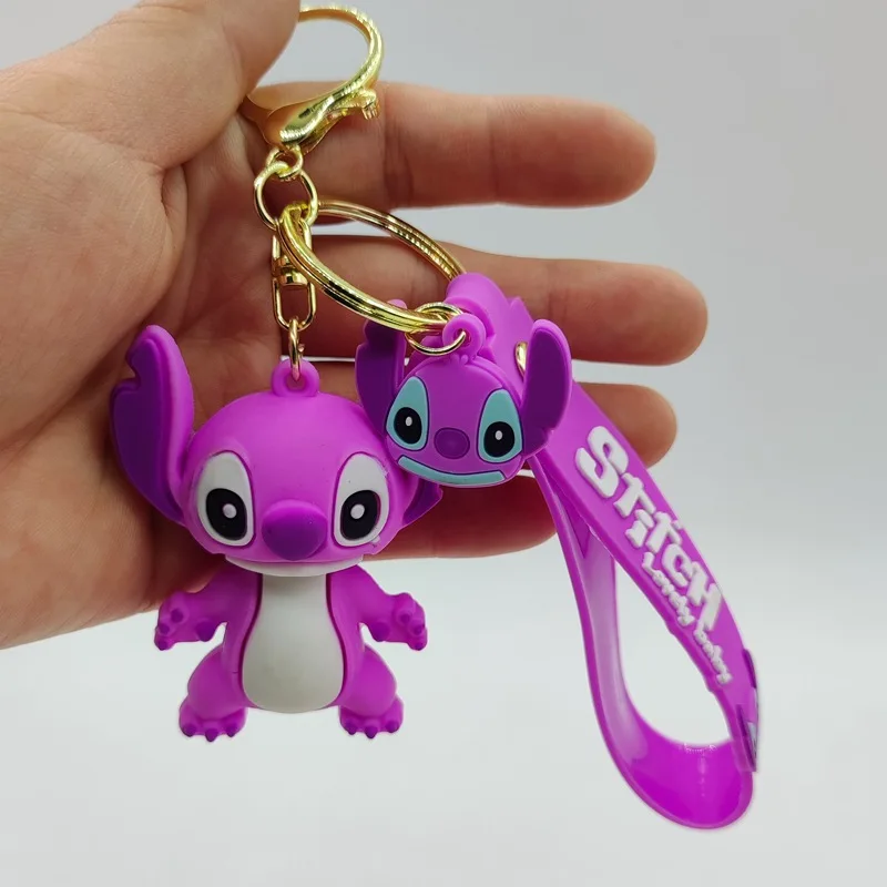 2025NEW ليلو وستيتش اللعب المفاتيح أنيمي غرزة قلادة المفاتيح الحلو الوردي الملاك المفاتيح سيارة كيرينغ فتاة هدية عيد ميلاد #3